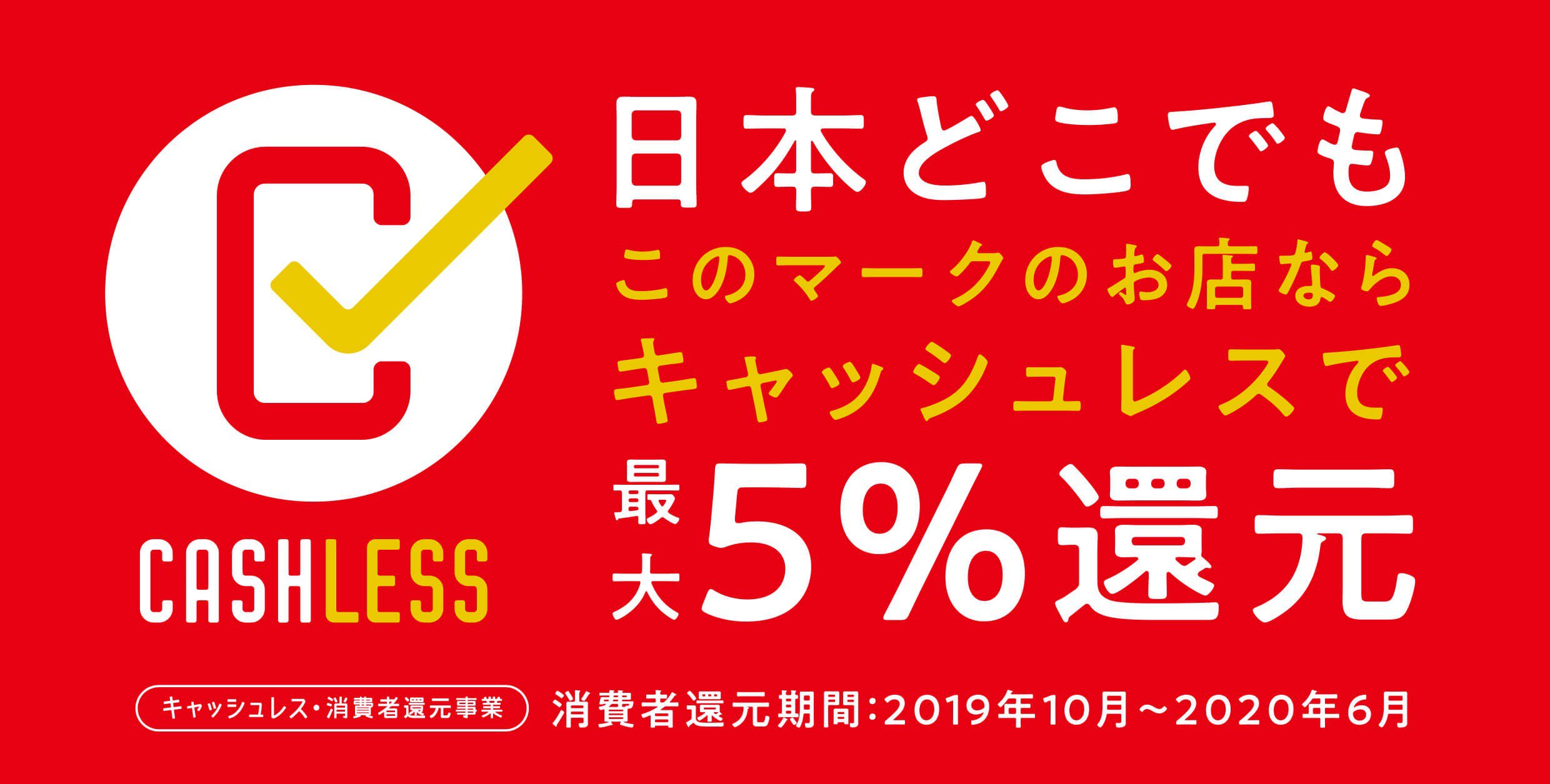 スタジオポストはキャッシュレス・ポイント5%還元の加盟店です。